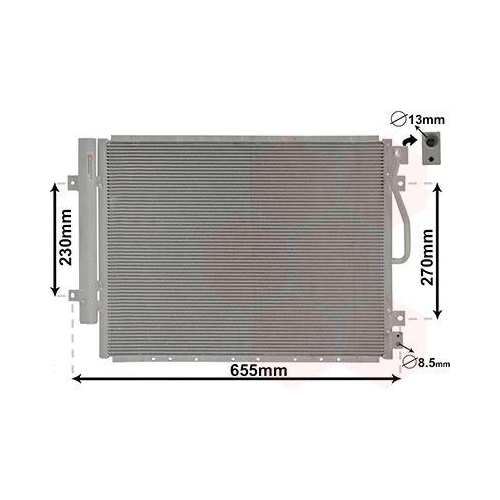 VAN WEZEL Kondensator, Klimaanlage 83005123