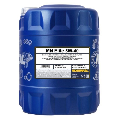Motor&ouml;l Motoren&ouml;l Mannol Elite 5W-40 20 Liter Kanister MN7903-20