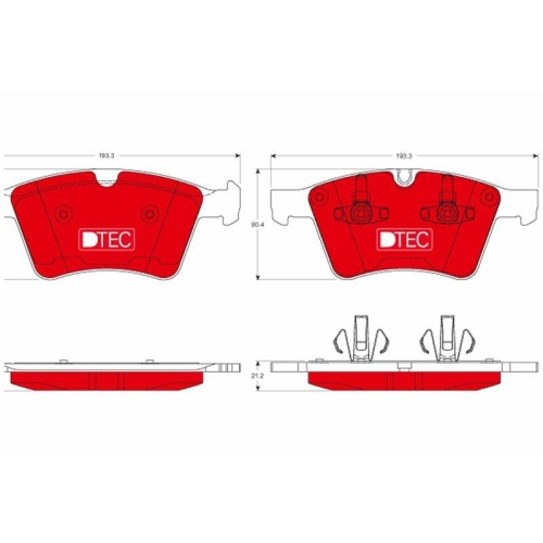 TRW Bremsbelagsatz, Scheibenbremse DTEC COTEC GDB1797DTE