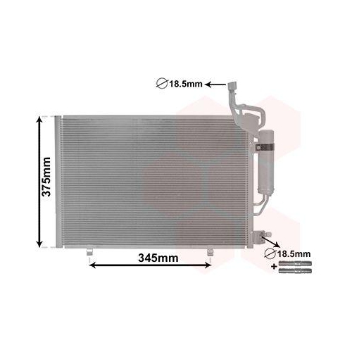 VAN WEZEL Kondensator, Klimaanlage *** IR PLUS *** 18015705