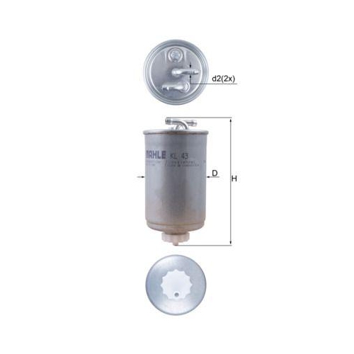 MAHLE Kraftstofffilter KL 43