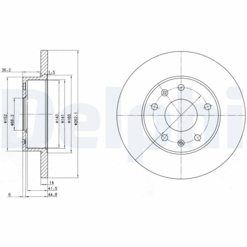 DELPHI Bremsscheibe BG3426