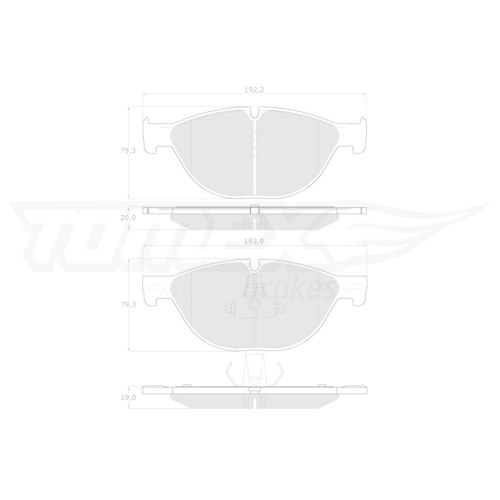 TOMEX Brakes Bremsbelagsatz, Scheibenbremse TX 16-66