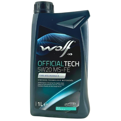 Motor&ouml;l Motoren&ouml;l Wolf OfficialTech 5W-20 MS-FE 1 Liter Flasche 1051968