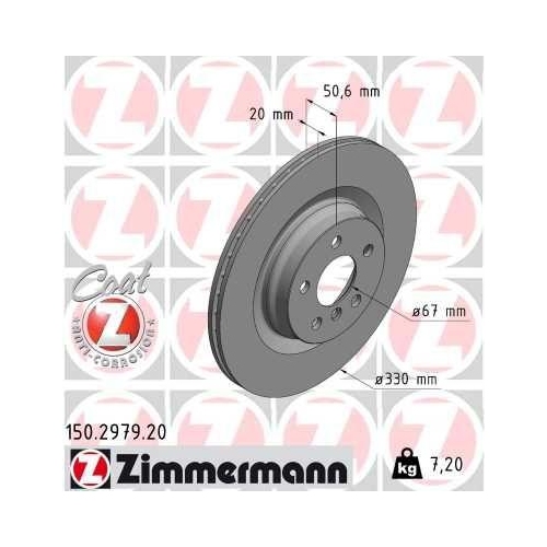 ZIMMERMANN Bremsscheibe COAT Z 150.2979.20