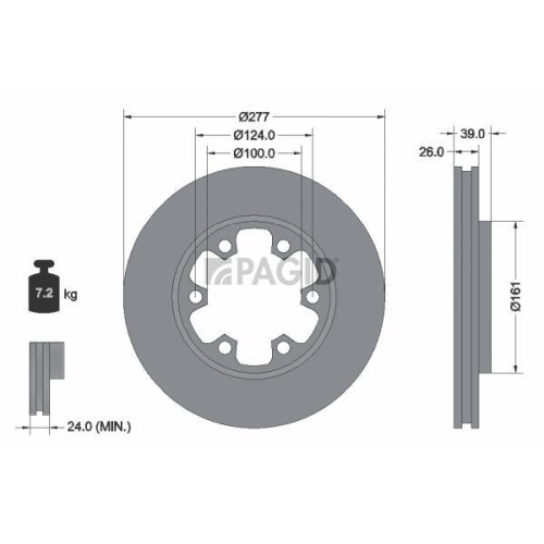 PAGID Bremsscheibe 52321N