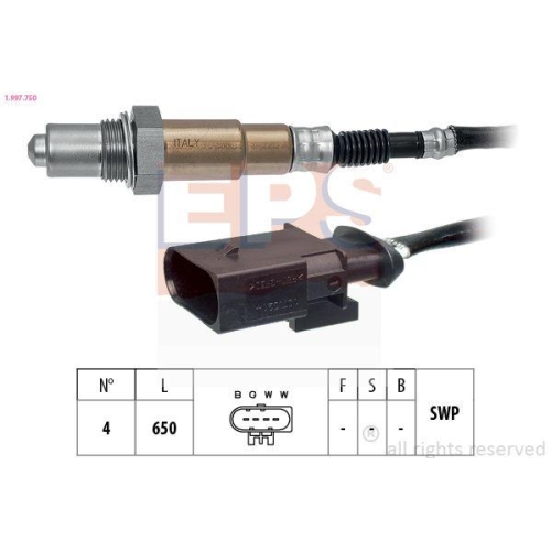 EPS Lambdasonde Made in Italy - OE Equivalent 1.997.750