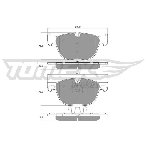 TOMEX Brakes Bremsbelagsatz, Scheibenbremse TX 16-68