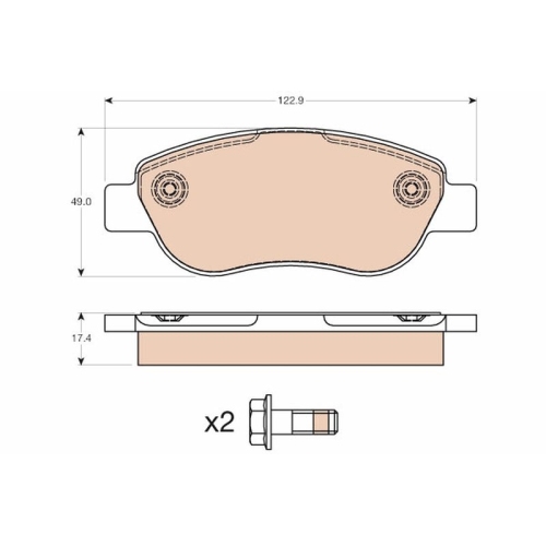 TRW Bremsbelagsatz, Scheibenbremse GDB2008