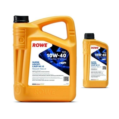 Motoröl ROWE Hightec Super Leichtlauf HC-O 10W-40 MB229.1 VW50101 50500 6 Liter