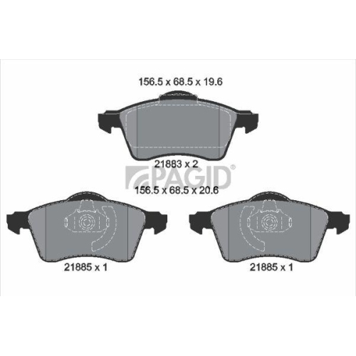 PAGID Bremsbelagsatz, Scheibenbremse T1107N