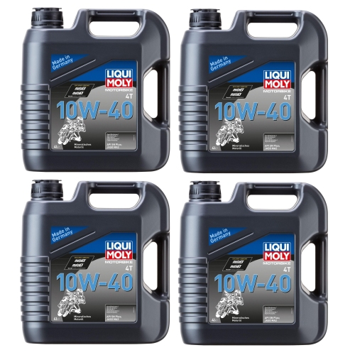 4x Liqui Moly Motorbike 4T 10W-40 Motor&ouml;l 4-Liter 3046 - 16 Liter