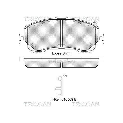 TRISCAN Bremsbelagsatz, Scheibenbremse 8110 14064