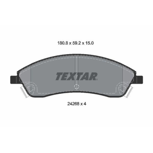 TEXTAR Bremsbelagsatz, Scheibenbremse Q+ 2426801