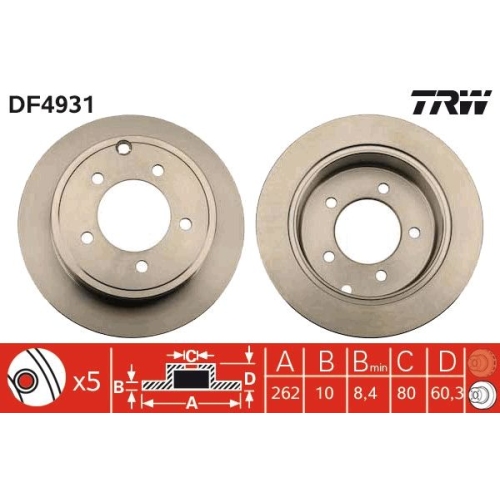 TRW Bremsscheibe DF4931