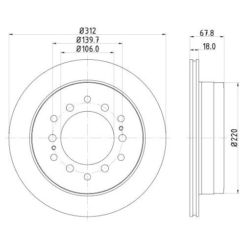 HELLA Bremsscheibe PRO 8DD 355 114-861