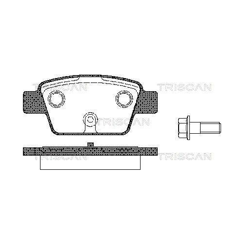 TRISCAN Bremsbelagsatz, Scheibenbremse 8110 15018