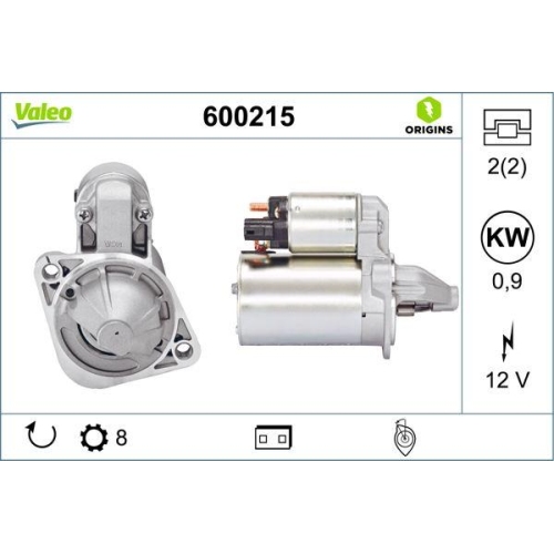 VALEO Starter VALEO ORIGINS - NEW O.E. TECHNOLOGIE 600215