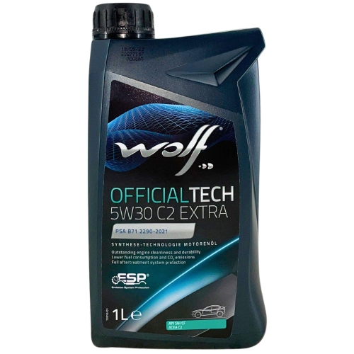 Motor&ouml;l Motoren&ouml;l Wolf OfficialTech 5W-30 C2 Extra 1 Liter Flasche 1051982