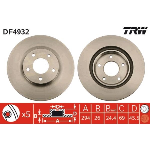 TRW Bremsscheibe DF4932
