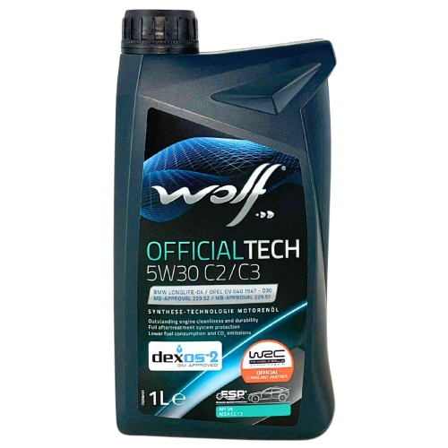 Motor&ouml;l Motoren&ouml;l Wolf OfficialTech 5W-30 C2/C3 1 Liter Flasche1051980