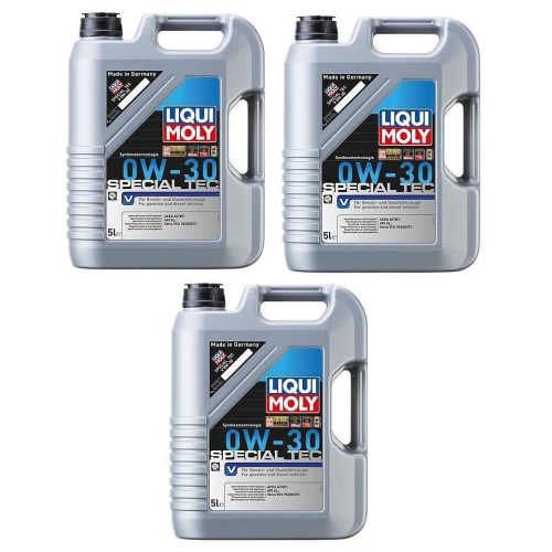 Liqui Moly Special Tec V 0W-30 15-Liter 3-Kanister Motoröl, Art-Nr. 3769