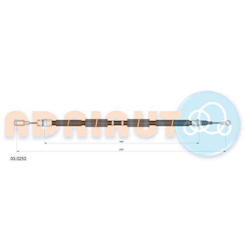 ADRIAUTO Seilzug, Feststellbremse 03.0252