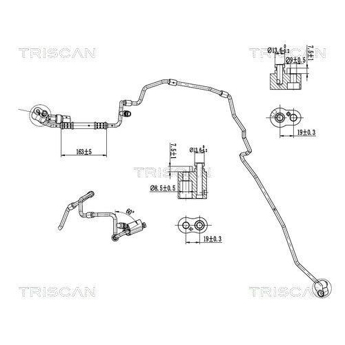TRISCAN Hochdruck-/Niederdruckleitung, Klimaanlage 9010 29015