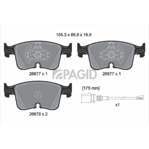 PAGID Bremsbelagsatz, Scheibenbremse T4624N