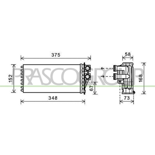 PRASCO W&auml;rmetauscher, Innenraumheizung PrascoSelection PG520H001