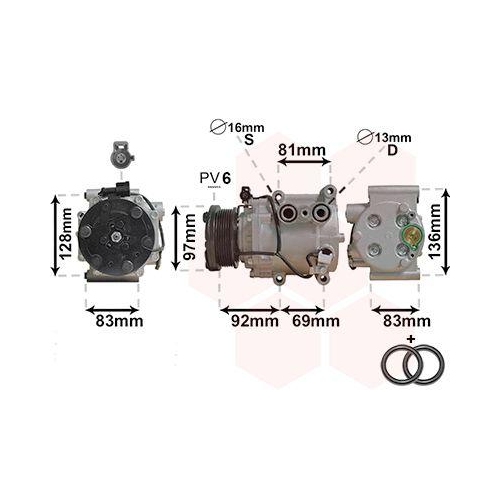 VAN WEZEL Kompressor, Klimaanlage *** IR PLUS *** 1800K171