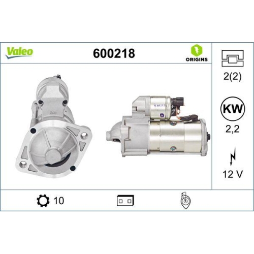 VALEO Starter VALEO ORIGINS - NEW O.E. TECHNOLOGIE 600218