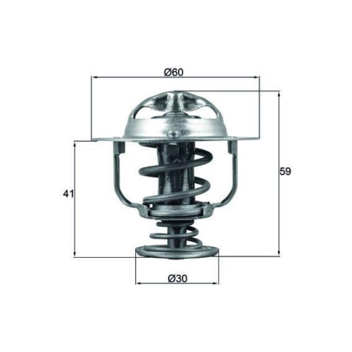 MAHLE Thermostat, Kühlmittel BEHR TX 177 82D