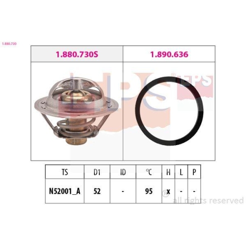 EPS Thermostat, K&uuml;hlmittel Made in Italy - OE Equivalent 1.880.730