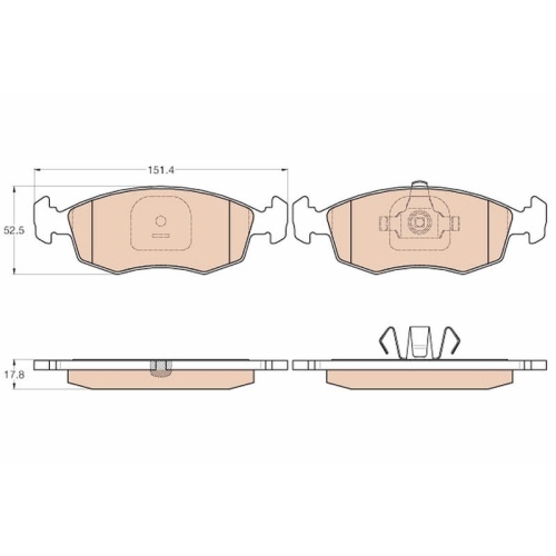 TRW Bremsbelagsatz, Scheibenbremse GDB2015