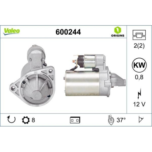 VALEO Starter VALEO ORIGINS - NEW O.E. TECHNOLOGIE 600244