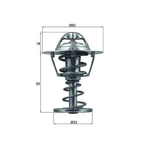 MAHLE Thermostat, Kühlmittel BEHR TX 126 82D