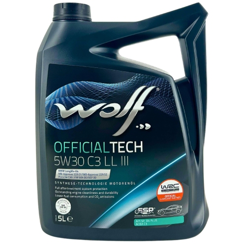 Motor&ouml;l Motoren&ouml;l Wolf OfficialTech 5W-30 C3 LL III 5 Liter Kanister 1051683