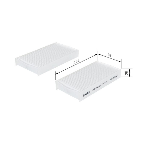 BOSCH Filter, Innenraumluft 1 987 432 167