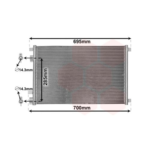 VAN WEZEL Kondensator, Klimaanlage 43005305
