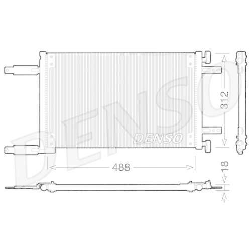 DENSO Kondensator, Klimaanlage DCN09041
