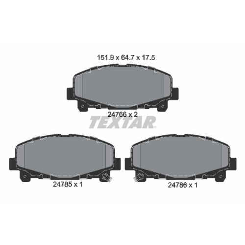 TEXTAR Bremsbelagsatz, Scheibenbremse Q+ 2476601