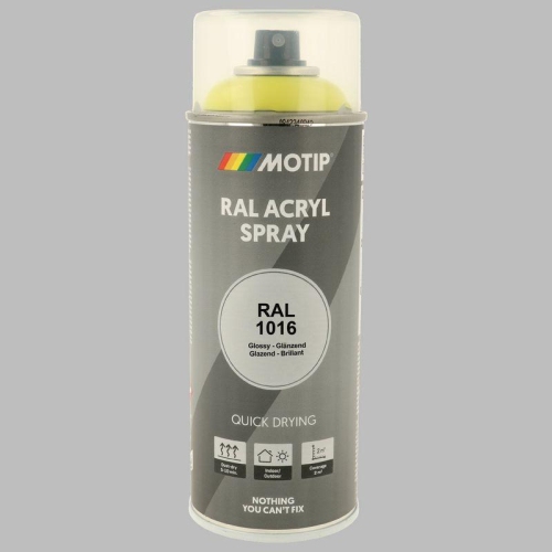 Lackspray Farbe schnell trocknend RAL 1016 schwefelgelb hochglanz 400ml 07003