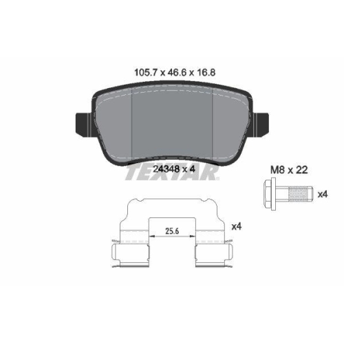 TEXTAR Bremsbelagsatz, Scheibenbremse Q+ 2434802