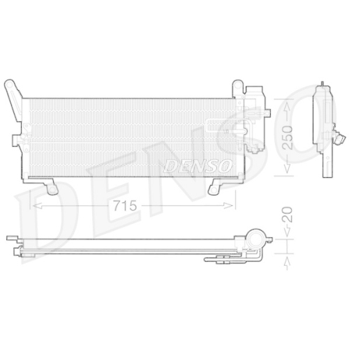 DENSO Kondensator, Klimaanlage DCN09091
