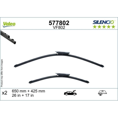 VALEO Wischblatt SILENCIO FLAT BLADE SET