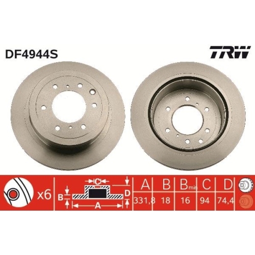 TRW Bremsscheibe DF4944S