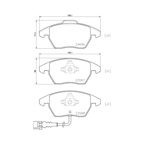 DON Bremsbelagsatz, Scheibenbremse PCP1095