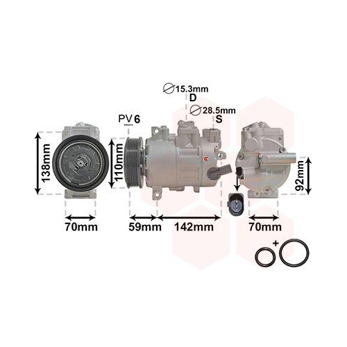VAN WEZEL Kompressor, Klimaanlage *** IR PLUS *** 0300K270