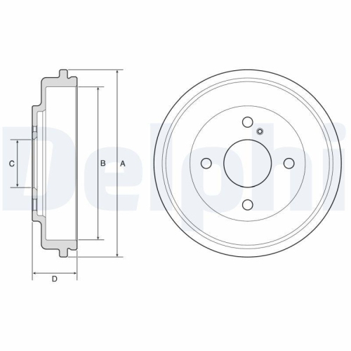 DELPHI Bremstrommel BF591